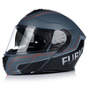 KASK MOTOCYKLOWY | VITO FURIO GREY MAT | BIAŁY SZCZĘKOWY + PINLOCK + BLENDA XL
