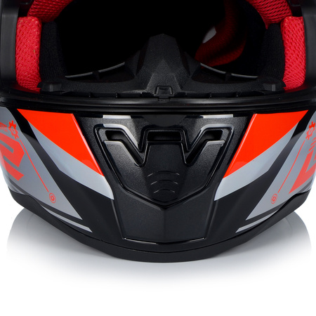 KASK LS2 FF353 RAPID STRATUS BLACK RED SILVER XXL