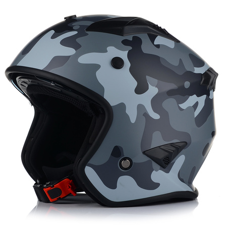 KASK MOTOCYKLOWY | VITO BRUZANO CAMO | OTWARTY + ODPINANA SZCZĘKA + BLENDA