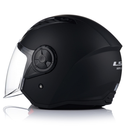 OTWARTY KASK MOTOCYKLOWY LS2 OF616 AIRFLOW II CZARNY MAT SKUTER CHOPPER