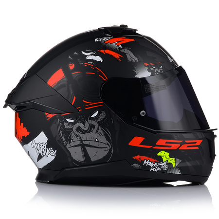 KASK MOTOCYKLOWY LS2 FF808 STREAM II MONKEY BLENDA + MOCNO CIEMNA SZYBA