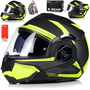 KASK MOTOCYKLOWY | LS2 FF906 ADVANT REVO | SZCZĘKOWY + PINLOCK + PLECAK