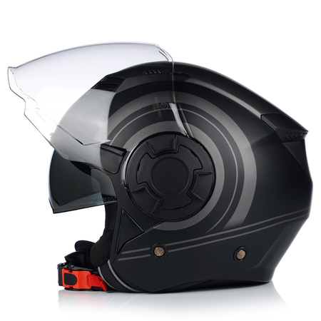 KASK MOTOCYKLOWY | VITO ISOLA | OTWARTY TITAN MATT SKUTER CHOPPER + BLENDA
