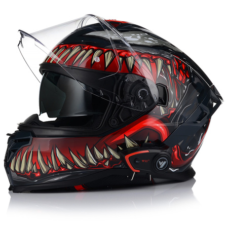 KASK MOTOCYKLOWY | VITO PRESTO MONSTER | INTEGRALNY + INTERKOM + BLENDA