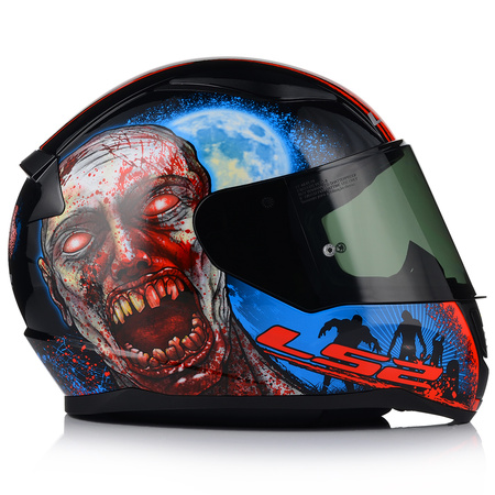 KASK MOTOCYKLOWY LS2 FF353 RAPID II ZOMBIE 06 + LEKKO PRZYCIEMNIANA SZYBA