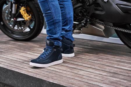 BUTY MOTOCYKLOWE | SHIMA SX-2 EVO BLUE | KRÓTKIE MĘSKIE TRAMPKI + GRATISY
