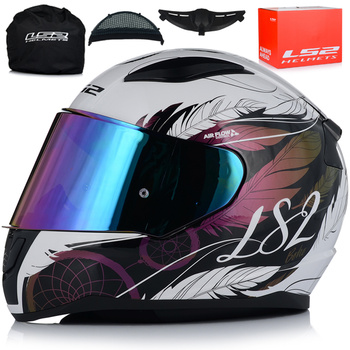 KASK MOTOCYKLOWY LS2 FF353 RAPID II BOHO DAMSKI 22.06 + TĘCZOWA SZYBA