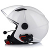 KASK MOTOCYKLOWY OTWARTY VITO UNO BIAŁY POŁYSK SKUTER CHOPPER + INTERKOM