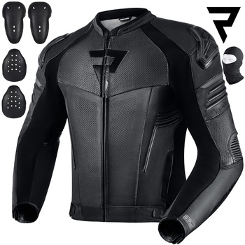 KURTKA MOTOCYKLOWA | REBELHORN VANDAL BLACK | MĘSKA SKÓRZANA + GRATISY