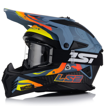 KASK MOTOCYKLOWY | LS2 MX708 FAST II + GOGLE | LEKKI ENDURO CROSS QUAD ATV