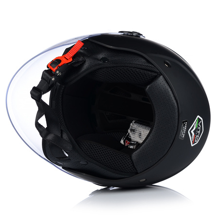 KASK MOTOCYKLOWY OTWARTY | VITO BRAVO | CZARNY MAT SKUTER CHOPPER ECE 22.06