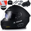 KASK MOTOCYKLOWY LS2 FF808 STREAM II CZARNY MAT BLENDA + INTERKOM BLUETOOTH