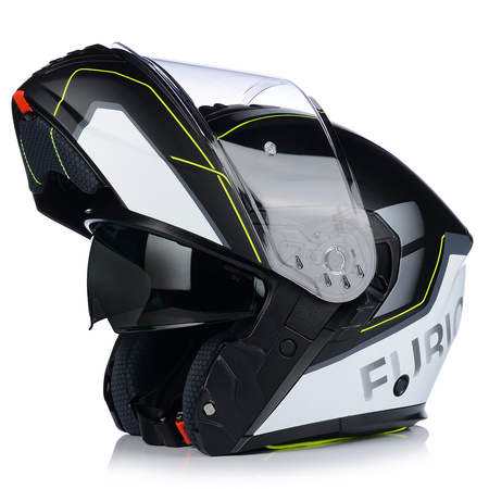 KASK MOTOCYKLOWY | VITO FURIO FLUO MAT | SZCZĘKOWY SYSTEM PINLOCK + BLENDA