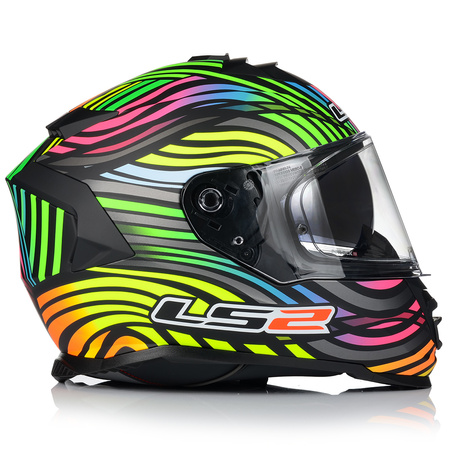 KASK MOTOCYKLOWY LS2 FF800 STORM II RAINBOW + PINLOCK + BLENDA ECER 22.06