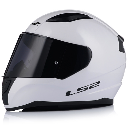 KASK MOTOCYKLOWY LS2 FF353 RAPID II BIAŁY POŁYSK ECE 22.06 + CIEMNA SZYBA