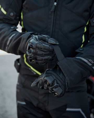 RĘKAWICE MOTOCYKLOWE | REBELHORN ST SHORT | MĘSKIE KRÓTKIE SKÓRZANE + GRATISY