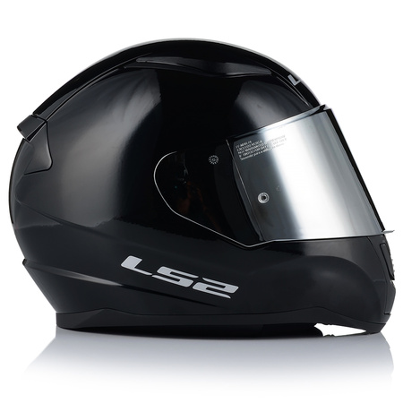 KASK MOTOCYKLOWY LS2 FF353 RAPID II CZARNY POŁYSK ECE 22.06 + LUSTRZANA SZYBA