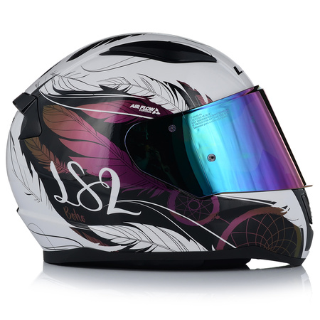 KASK MOTOCYKLOWY LS2 FF353 RAPID II BOHO DAMSKI 22.06 + TĘCZOWA SZYBA