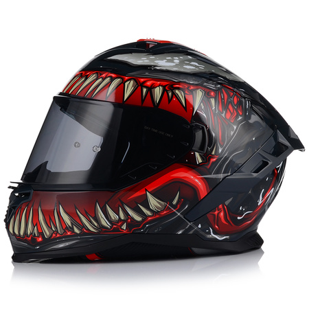 KASK MOTOCYKLOWY | VITO PRESTO MONSTER | INTEGRALNY + CIEMNA SZYBA + BLENDA