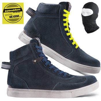 BUTY MOTOCYKLOWE | SHIMA SX-2 EVO BLUE | KRÓTKIE MĘSKIE TRAMPKI + GRATISY