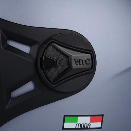 KASK MOTOCYKLOWY OTWARTY | VITO MODA | SZARY MAT SKUTER CHOPPER ECE 22.06 