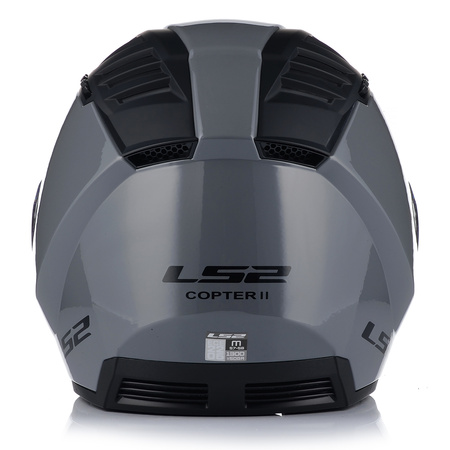 OTWARTY KASK MOTOCYKLOWY LS2 OF600 COOPTER II SZARY POŁYSK 22.06 + BLENDA