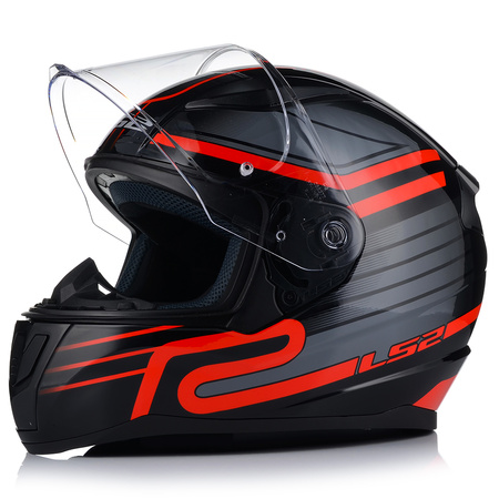 KASK MOTOCYKLOWY LS2 FF353 RAPID II CIRCUIT ECE 22.06 + SREBRNA SZYBA