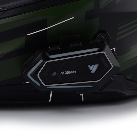 KASK MOTOCYKLOWY VITO MOLINO MAT ENDURO CROSS QUAD ATV + INTERKOM + BLENDA