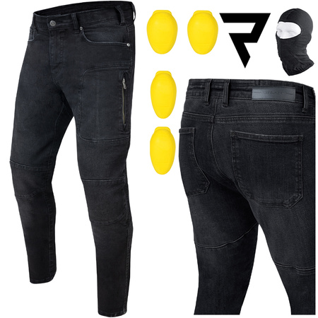 SPODNIE MOTOCYKLOWE | REBELHORN RAGE II | JEANSY MĘSKIE TAPERED + GRATISY