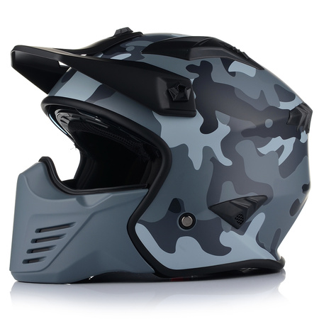 KASK MOTOCYKLOWY OTWARTY VITO BRUZANO ODPINANA SZCZĘKA  + DASZEK + 2xSZYBA