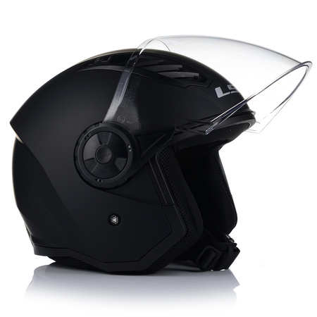 OTWARTY KASK MOTOCYKLOWY LS2 OF616 II CZARNY MAT + INTERKOM  BLUETOOTH
