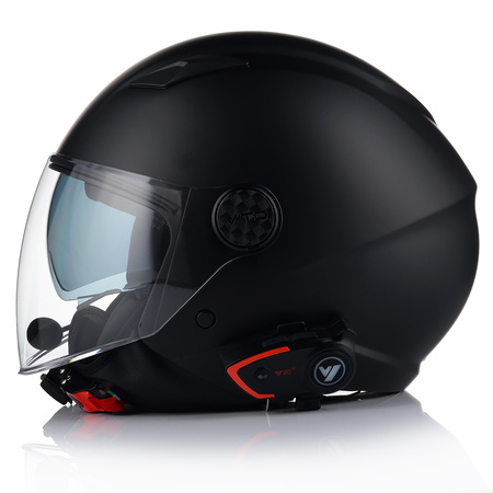 KASK MOTOCYKLOWY OTWARTY VITO SARENTA Z BLENDĄ + INTERKOM VITO BLUETOOTH