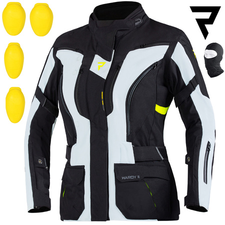 KURTKA MOTOCYKLOWA | REBELHORN HARDY II | DAMSKA DŁUGA WODOODPORNA + OCHRANIACZE