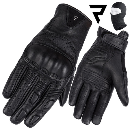 RĘKAWICE MOTOCYKLOWE | REBELHORN THUG II BLK | DAMSKIE WENTYLOWANE + GRATISY