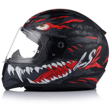 KASK MOTOCYKLOWY LS2 FF353 RAPID II KAIJU 06 + LUSTRZANKA TĘCZOWA SZYBA