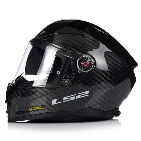 KASK MOTOCYKLOWY LS2 FF811 VECTOR II CARBON + PINLOCK + BLENDA + 2x SZYBA