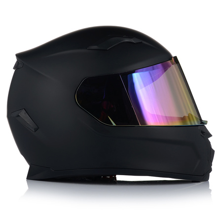 KASK MOTOCYKLOWY | VITO DUOMO | INTEGRALNY CZARNY MATT  + TĘCZOWA SZYBA 2XL