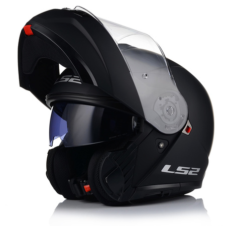 KASK MOTOCYKLOWY LS2 FF908 SZCZĘKOWY CZARNY MATT + INTERKOM VITO BLUETOOTH