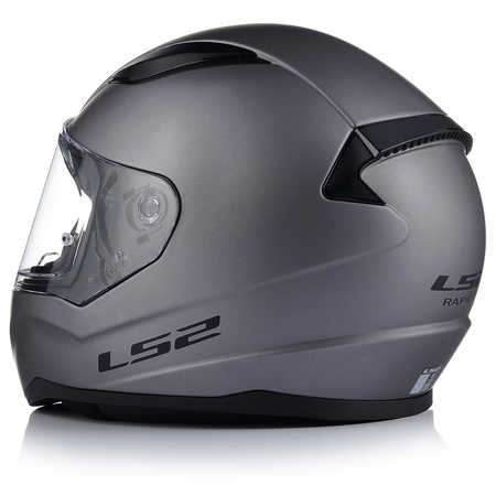 KASK MOTOCYKLOWY LS2 FF353 RAPID II SZARY MAT ECE 22.06 + NIEBIESKA SZYBA