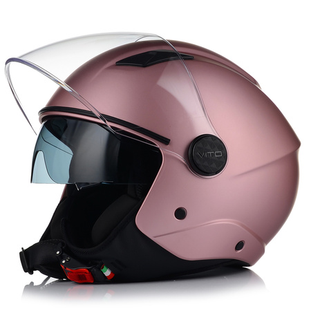 KASK MOTOCYKLOWY OTWARTY | VITO SARENTA DAMSKI | SKUTER CHOPPER + BLENDA