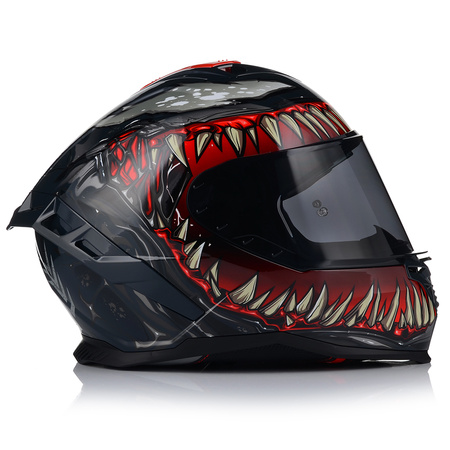 KASK MOTOCYKLOWY | VITO PRESTO MONSTER | INTEGRALNY + CIEMNA SZYBA + BLENDA