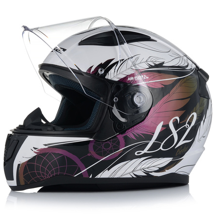 KASK MOTOCYKLOWY LS2 FF353 RAPID II BOHO DAMSKI 22.06 + TĘCZOWA SZYBA