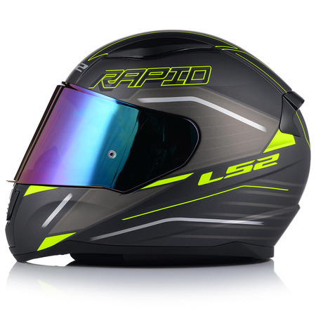 KASK MOTOCYKLOWY LS2 FF353 RAPID II ROKKU ECE 22.06 + TĘCZOWA SZYBA