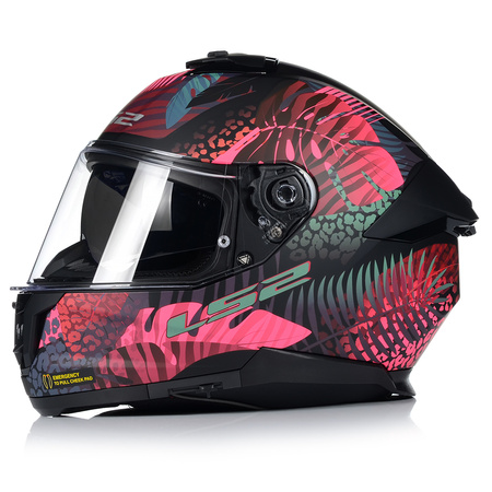 KASK MOTOCYKLOWY LS2 FF808 STREAM II JUNGLE KEVLAR SYSTEM PINLOCK + BLENDA