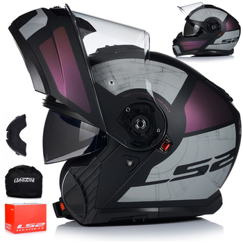 KASK MOTOCYKLOWY | LS2 FF908 STROBE II | SZCZĘKOWY SYSTEM PINLOCK + BLENDA