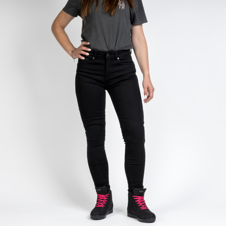 SPODNIE MOTOCYKLOWE | OZONE STRIKER SLIM FIT | DAMSKIE JEANSY BLACK + GRATIS