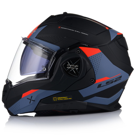 KASK MOTOCYKLOWY LS2 FF901 ADVANT OBLIVION BLUE + INTERKOM VITO BLUETOOTH