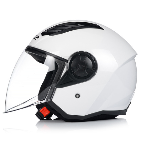 OTWARTY KASK MOTOCYKLOWY LS2 OF616 AIRFLOW II BIAŁY POŁYSK SKUTER CHOPPER 