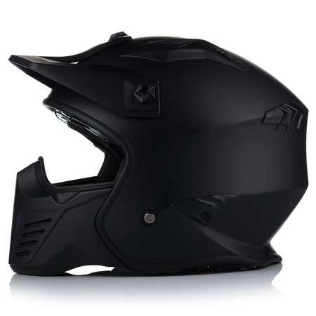 KASK MOTOCYKLOWY | VITO BRUZANO MATT | OTWARTY + SZCZĘKA + DASZEK + BLENDA