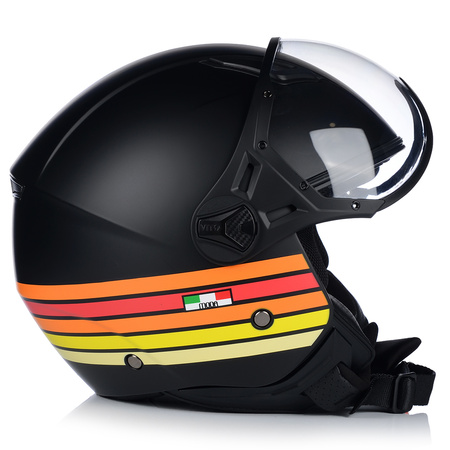 KASK MOTOCYKLOWY OTWARTY | VITO MODA RETRO MAT | SKUTER CHOPPER ECE 22.06